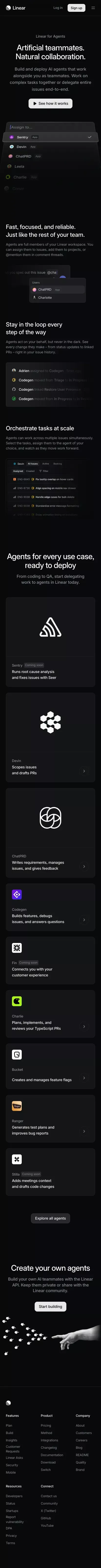 Linear for Agents mobile view