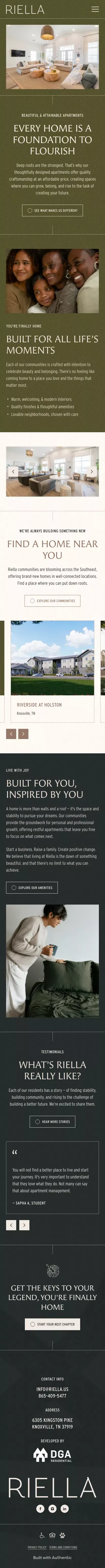 Riella | Riella | Attainable apartments across the Southeast mobile view