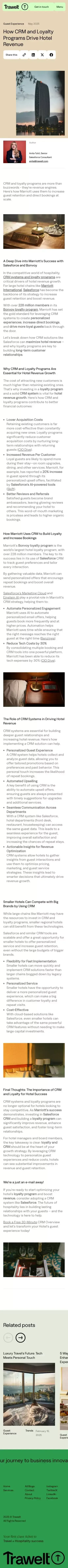 How CRM and Loyalty Programs Drive Hotel Revenue - Trawelt mobile view