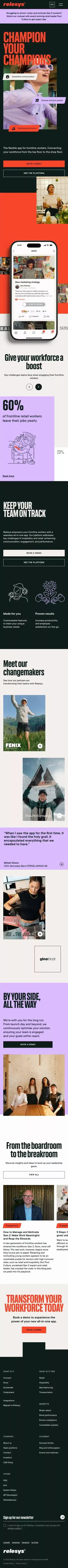 Relesys | Empower your frontline team with our on-the-go app mobile view