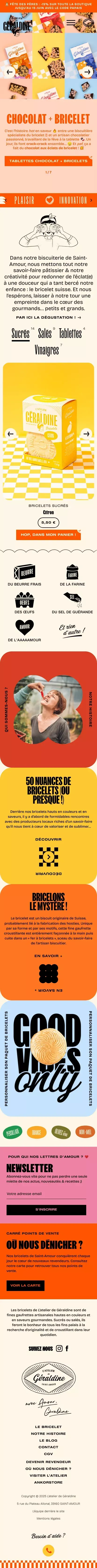 L'Atelier de Géraldine — Biscuiterie du Jura à Saint-Amour mobile view