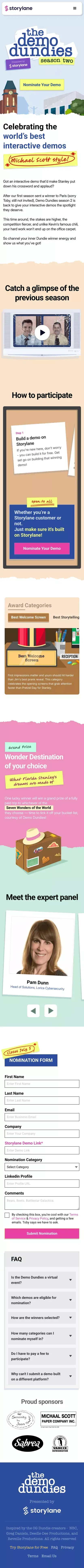 Demo Dundies by Storylane mobile view