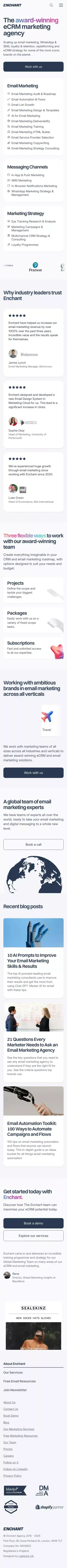 Award-Winning Email Marketing & CRM Agency: UK | Europe | USA mobile view