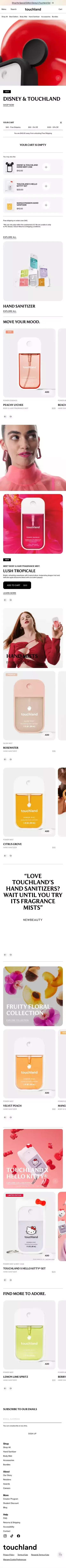 Move your mood: sensorial on-the-go essentials – Touchland mobile view