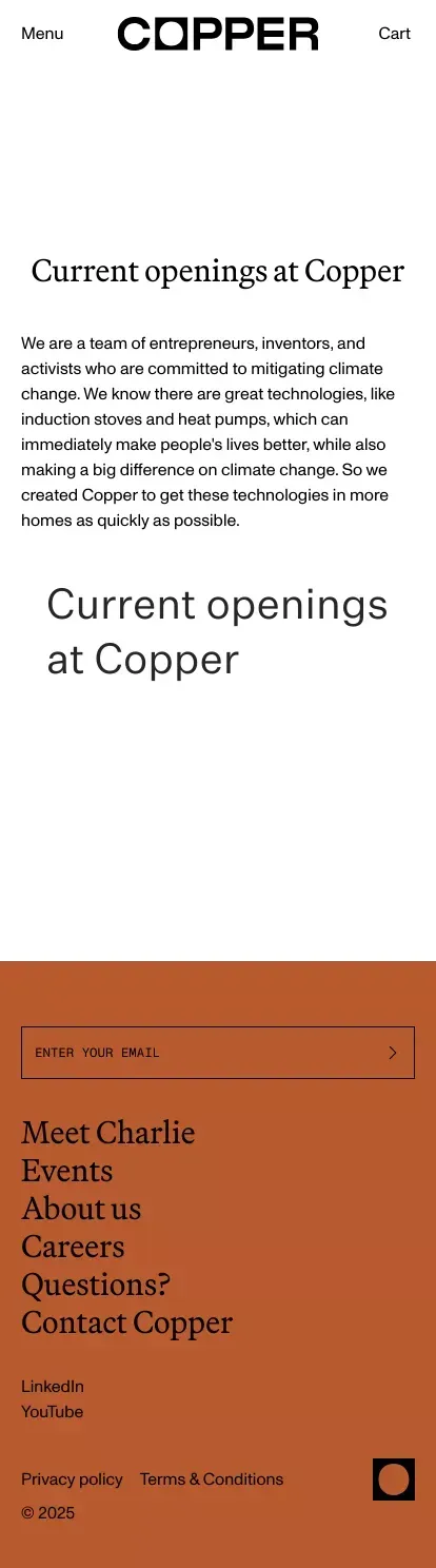 Current openings at Copper mobile view