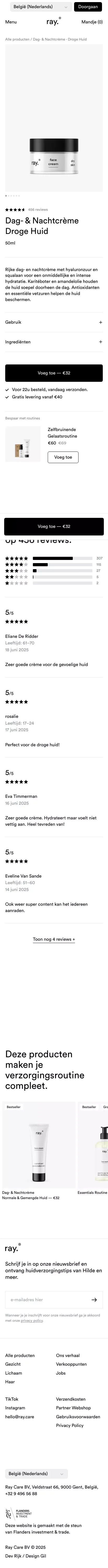 Dag- & Nachtcrème - Droge Huid | Ray mobile view