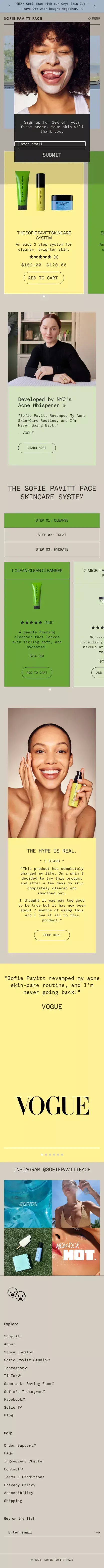 Sofie Pavitt Face: Skincare Products for Acne Prone Skin mobile view