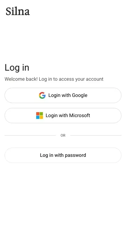Login mobile view