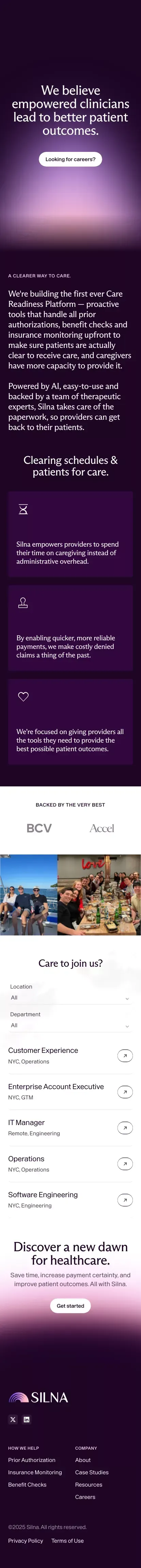 Company - Silna Health mobile view