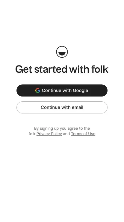 folk - app mobile view