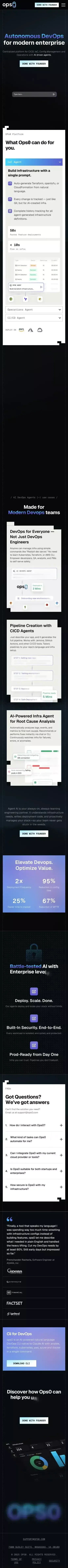 Ops0 - AI Agent for DevOps, Cloud & CI/CD Automation mobile view