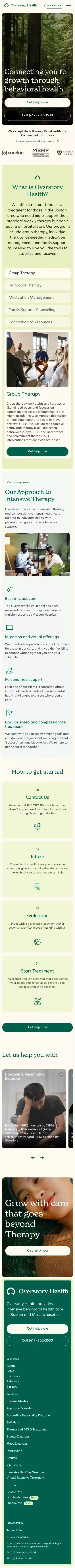 Personalized Intensive Mental Health Care in Boston | Overstory Health mobile view