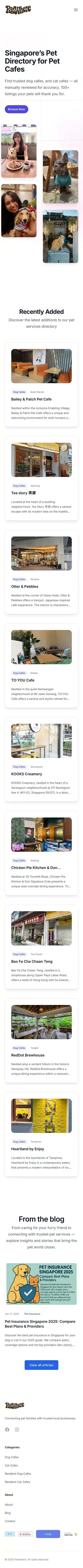 Pawwhere | Find Pet Services in Singapore - Pet Cafes & More mobile view