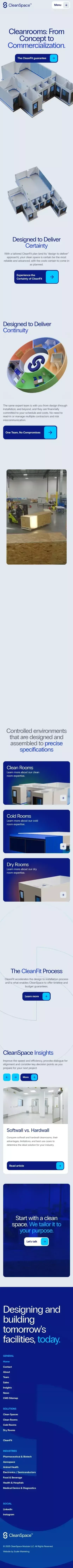 CleanSpace | Clean Rooms Designed to Deliver, Guaranteed mobile view