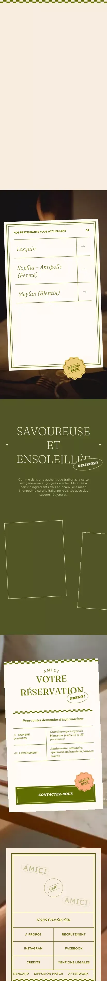 Accueil - Amici mobile view