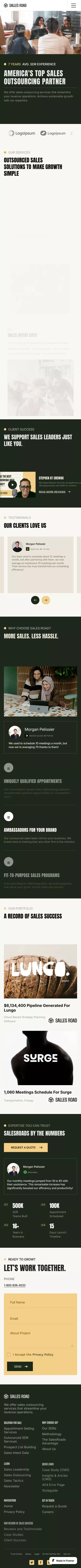 SalesRoad - Your B2B Partner mobile view