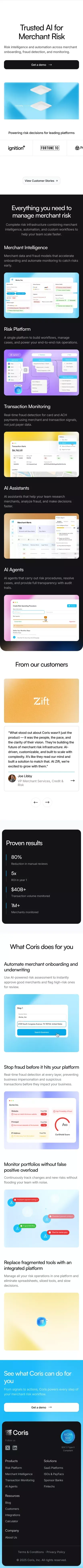 Coris AI mobile view