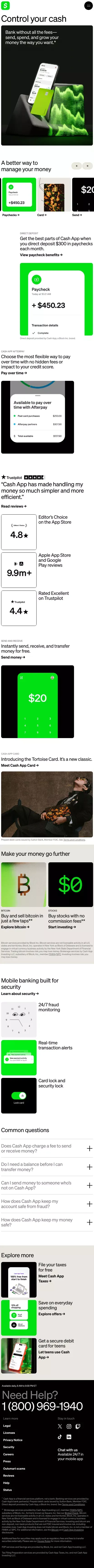 Send, Receive, Invest, & Manage Your Money with Cash App mobile view