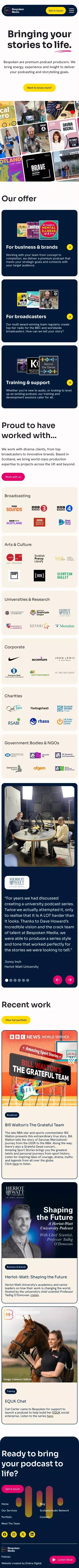 Bespoken Media | Podcast Production, Training & Editing in Scotland mobile view