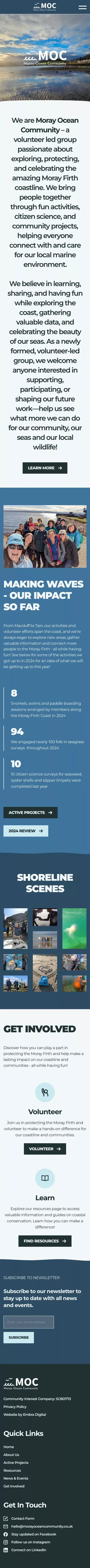 Moray Ocean Community | Marine Conservation in the Moray Firth mobile view