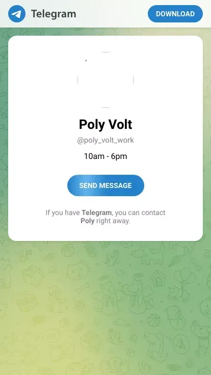 Telegram: Contact @poly_volt_work mobile view