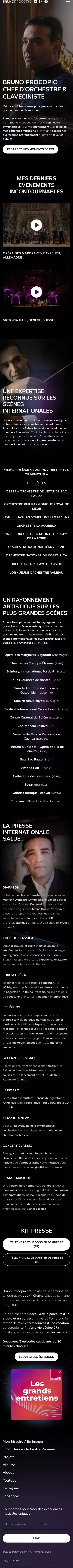 Bruno Procopio chef d’orchestre & claveciniste mobile view
