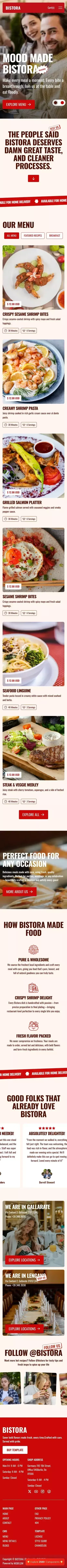 Bistora - Webflow Ecommerce website template mobile view