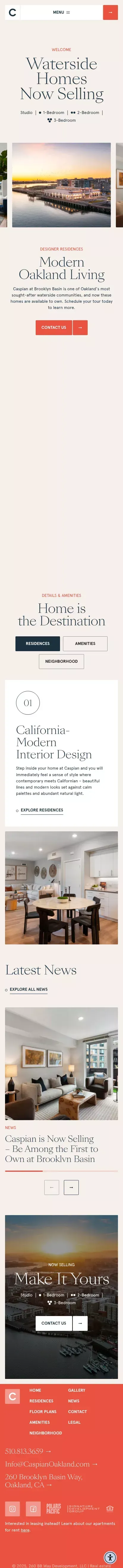 Caspian Home | New Waterside Residences Now Selling mobile view