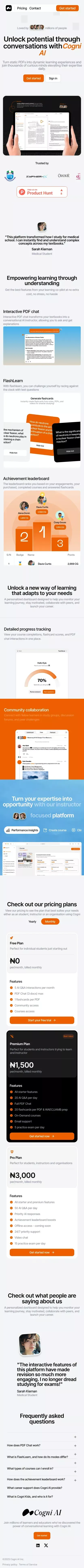 Cogni AI mobile view