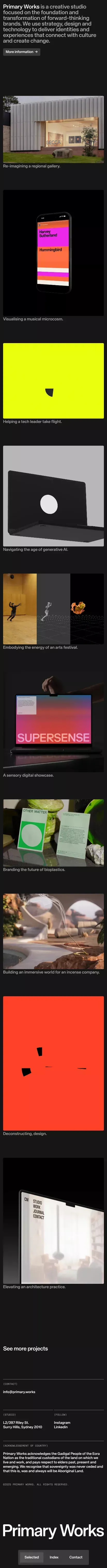 Primary Works | Sydney-based branding and design studio mobile view