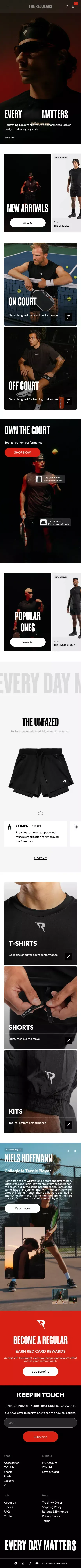 Sportswear Performance Apparel - THE REGULARS mobile view