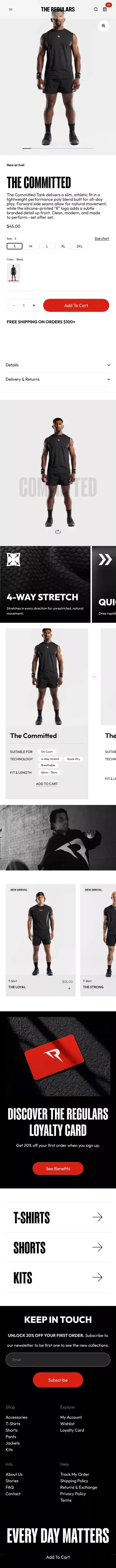 The Committed mobile view