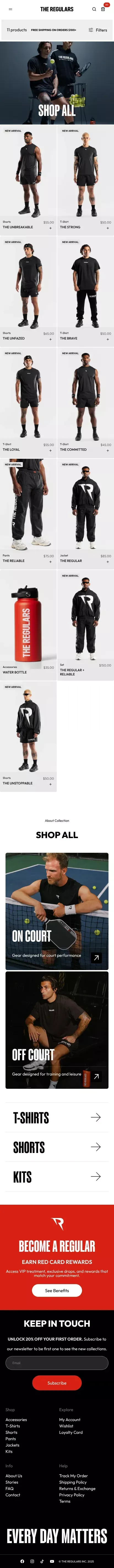 Shop All mobile view
