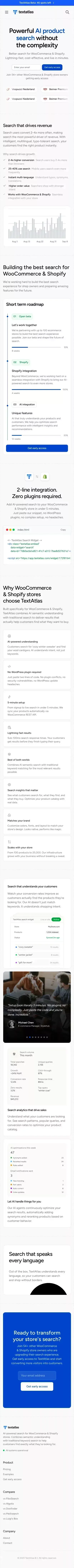 TextAtlas - AI-powered search that drives revenue mobile view