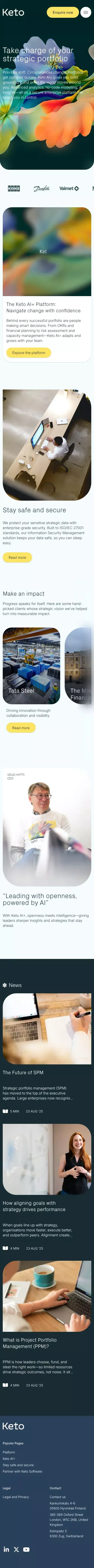 Strategic Portfolio Management Software | Keto AI : Keto Software mobile view