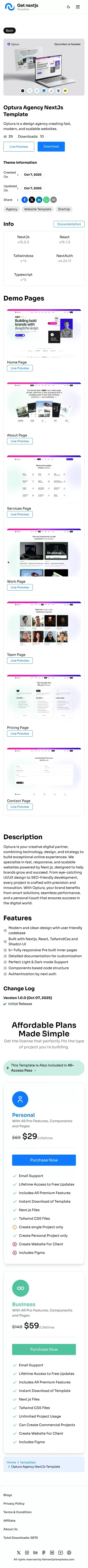 Optura – Creative Digital Agency for Modern Brands mobile view