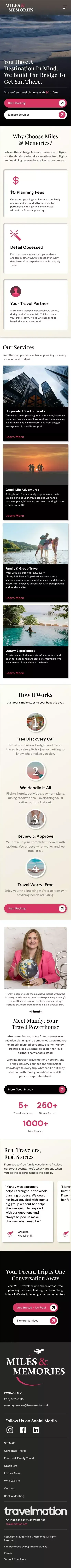 Miles & Memories - Travelmation | Stress Free Travel Planning mobile view