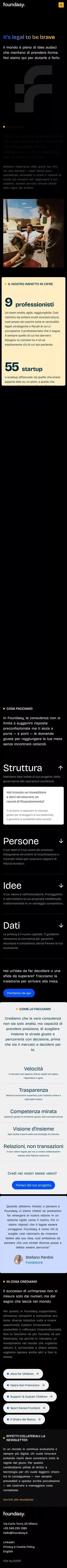 Foundasy - It's legal to be brave mobile view