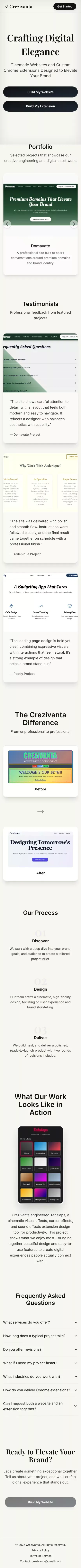 Crezivanta - Crafting Digital Elegance mobile view