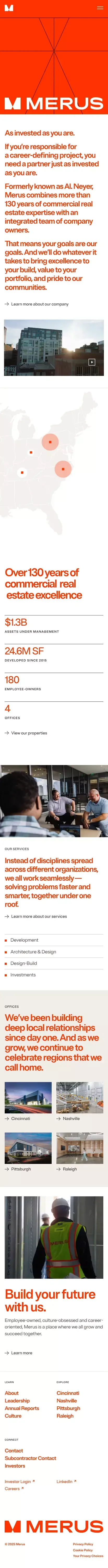 Merus | Design-Build Developer, 100% Employee-Owned mobile view