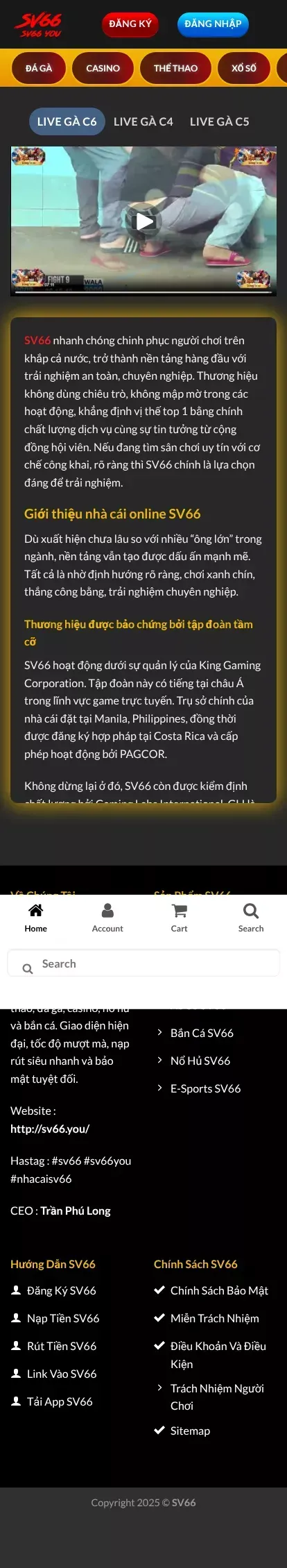 SV66.YOU 🎖️ Trang Chủ Nhà Cái SV66 Uy Tín Hàng Đầu Hiện Nay mobile view