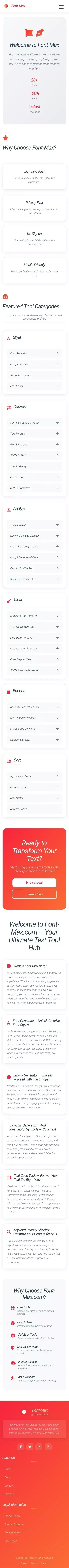Font-Max.com mobile view