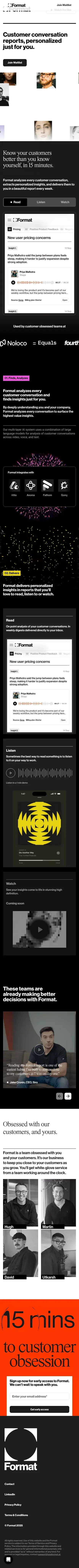 Format mobile view