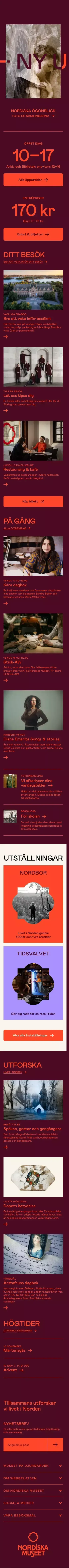 Utforska livet i Norden | DjurgÃ¥rden Stockholm | Nordiska museet mobile view