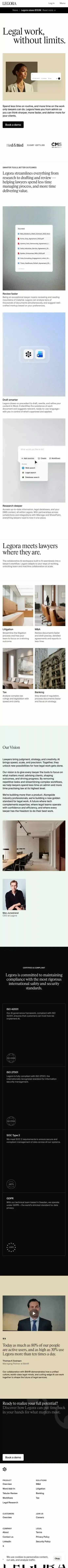 Legora mobile view