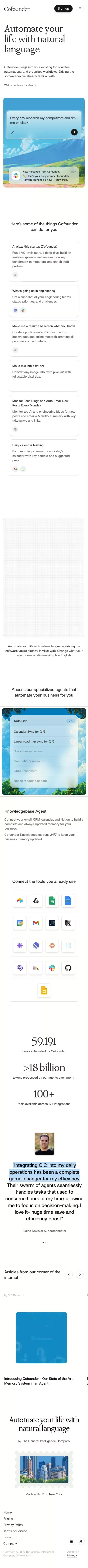 Cofounder mobile view