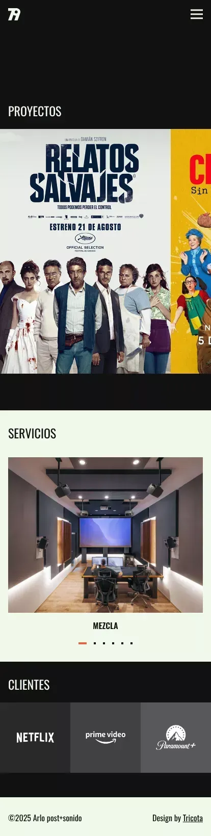 Arlo - Estudio de Postproducción de sonido mobile view