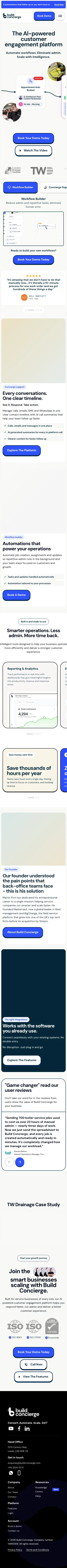 AI customer engagement platform for trades mobile view