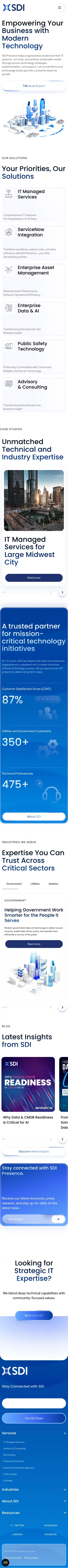 IT Modernization & Managed Services Provider | SDI Presence mobile view