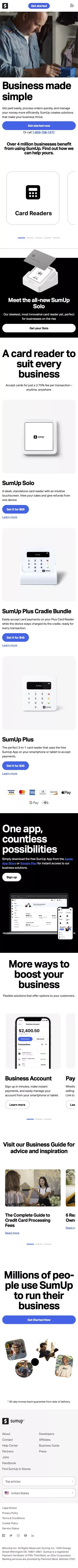 SumUp Card Readers for Small Businesses | Accept Credit, Debit and Contactless Payments mobile view